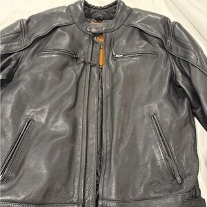 Classic Black Leather Motorcycle Jacket